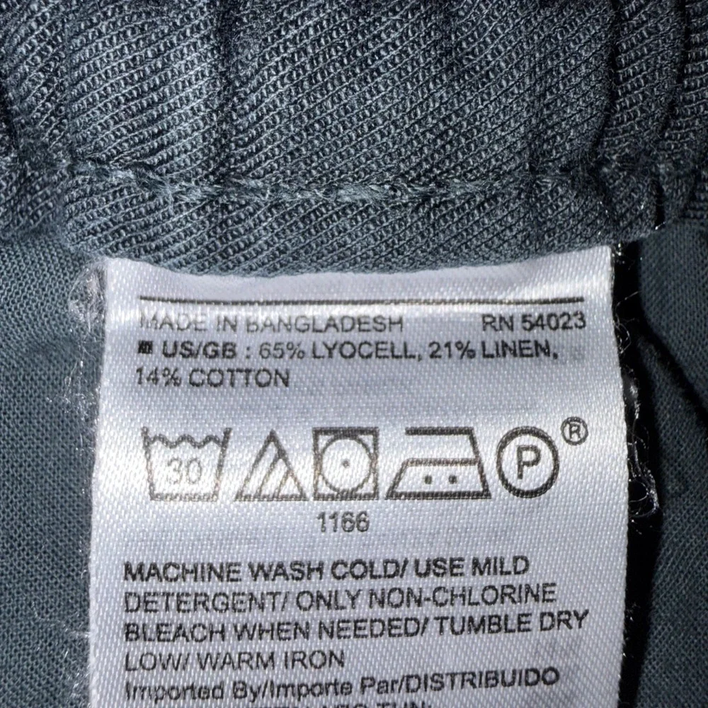 Banana Republic Luxe‎ Lounge Joggers Womens S Orca Grey Linen Blend Cargo Pants